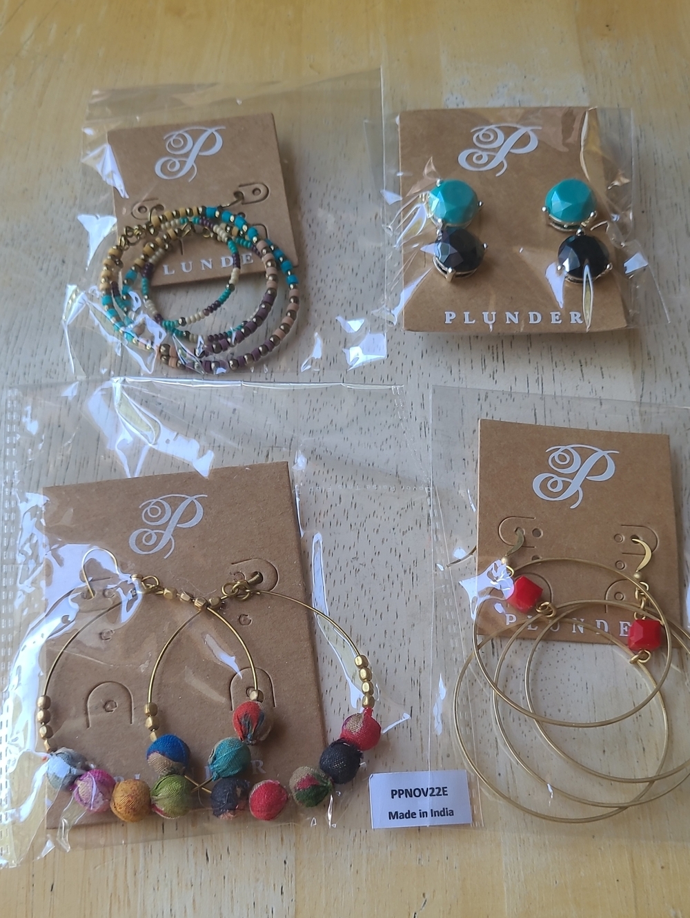 Set Of 4 Plunder Earrings Set